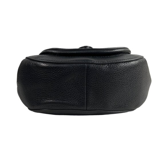 Michael Kors Women's Black Leather Suede & Gold Tone Hardware Handbag Sz M - Picture 5 of 13